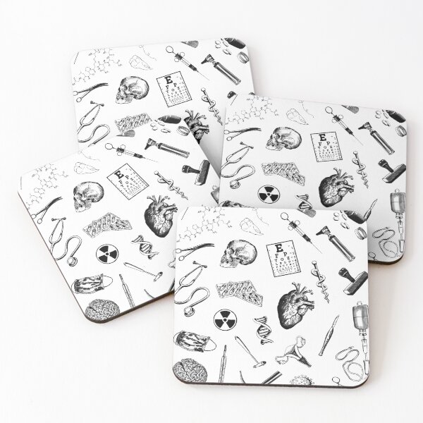 Item preview, Medical symbols for doctors and healthcare workers, minimalistic black and white designed and sold by Drawmecute.