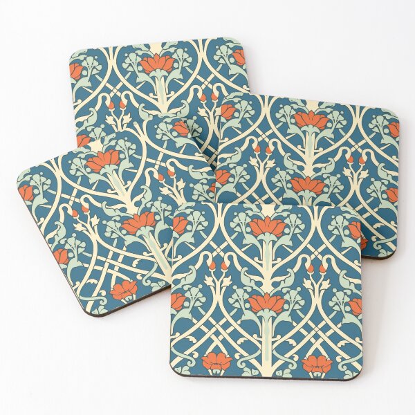 Item preview, Art Deco Nouveau Inspired Floral Tapestry designed and sold by digitalvintage.