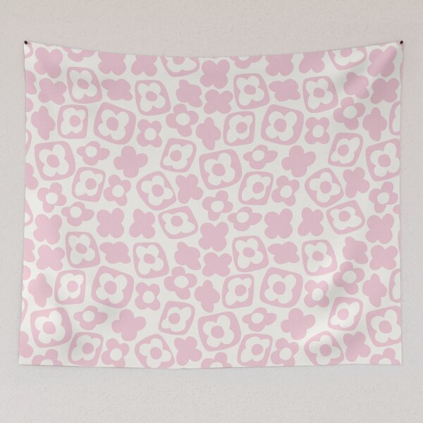 Item preview, BOHO BOXY MODERN FLOWER PATTERN PASTEL PINK designed and sold by blomastudios.
