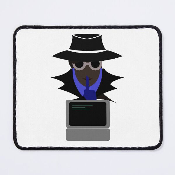 Item preview, Lady Black Shush (Afro W/Computer): A Cybersecurity Design designed and sold by McNerdic.