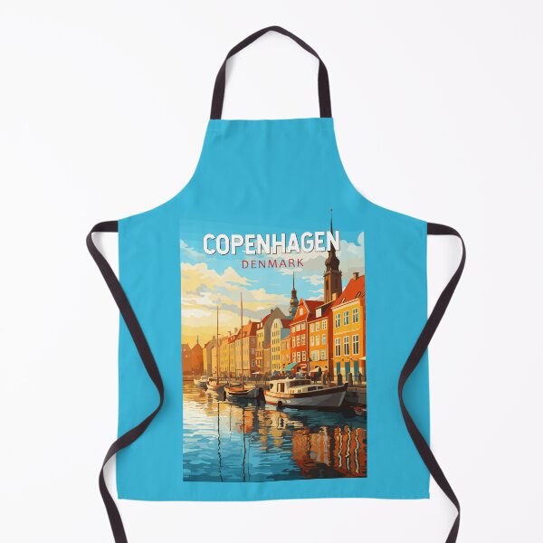 Item preview, Copenhagen Denmark Travel Art Vintage designed and sold by KrisSidDesigns.