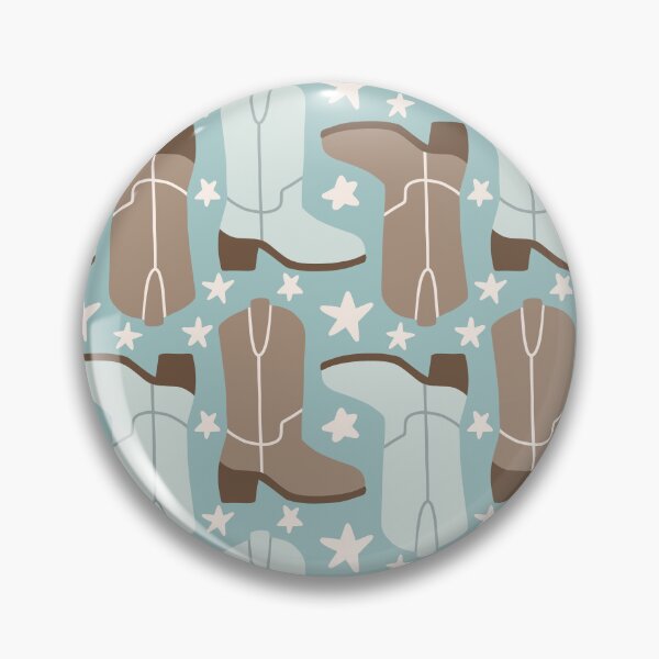 Item preview, Cowboy Boots Pattern (blue/brown) designed and sold by Design Minds Boutique.