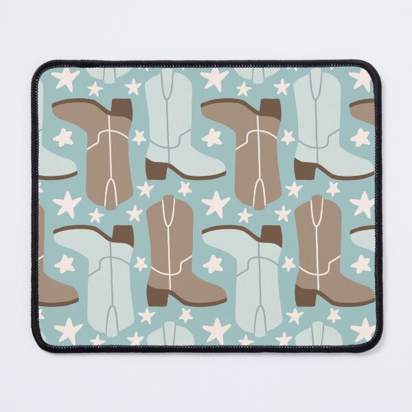 Item preview, Cowboy Boots Pattern (blue/brown) designed and sold by Design Minds Boutique.