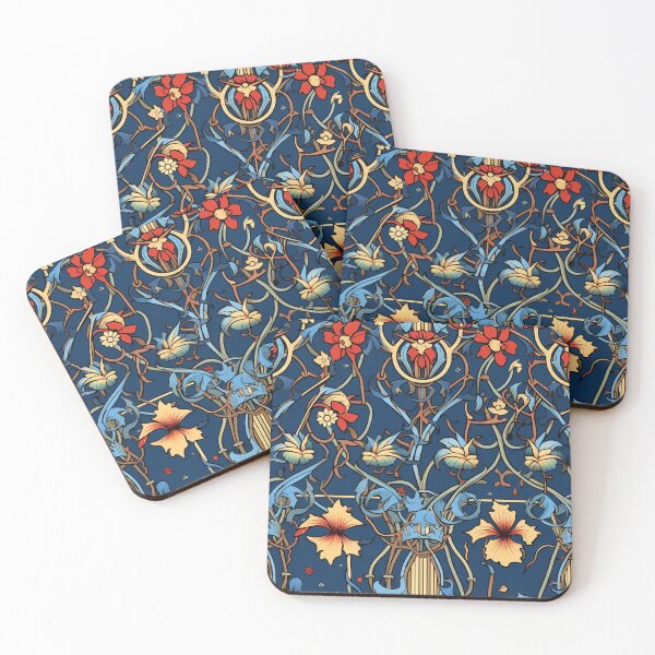 Item preview, Art Deco Nouveau Inspired Floral Tapestry designed and sold by digitalvintage.