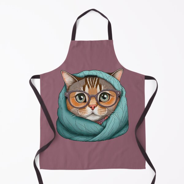 Item preview, Winter Cat Wrapped In Blanket With Glasses Mint designed and sold by Lelijo.