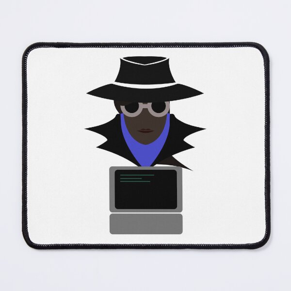 Item preview,  Lady Black (Afro W/Computer): A Cybersecurity Design designed and sold by McNerdic.