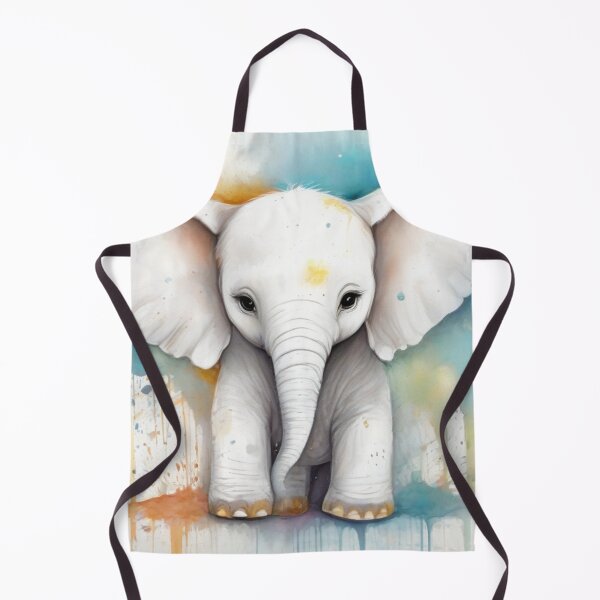 Item preview, Baby Elephant on Spash Paint Background designed and sold by Wolfheartart.