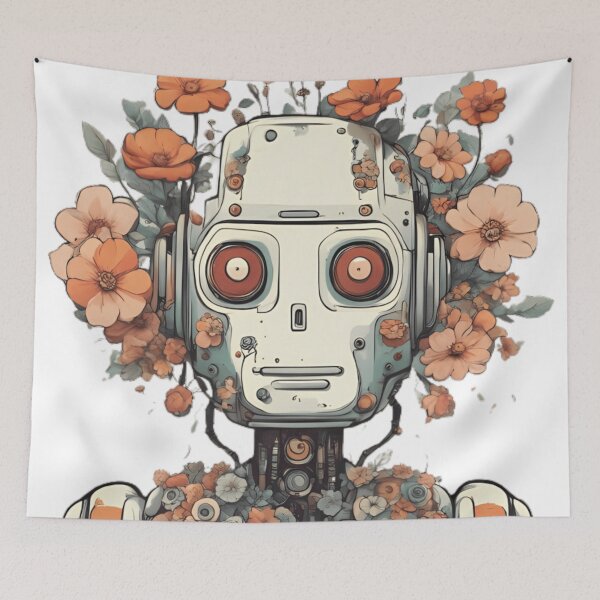 Item preview, Flowers growing from a robot designed and sold by Giorgino-Gio.