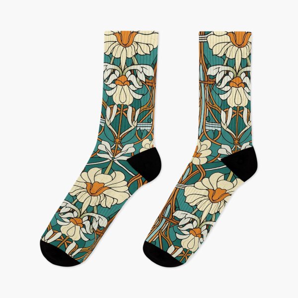 Item preview, Art Deco Nouveau Inspired Floral Tapestry designed and sold by digitalvintage.