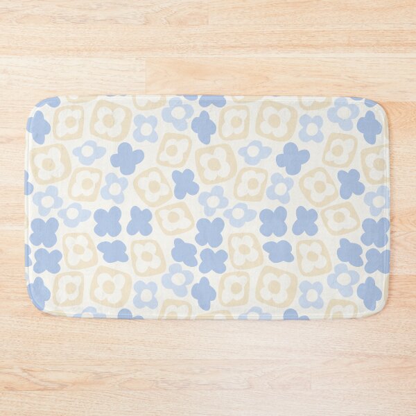 Item preview, BOHO BOXY MODERN FLOWER PATTERN PASTEL BLUE BEIGE designed and sold by blomastudios.