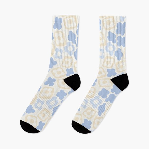 Item preview, BOHO BOXY MODERN FLOWER PATTERN PASTEL BLUE BEIGE designed and sold by blomastudios.