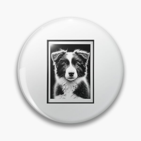 Item preview, Copy of Black and White Border Collie Dog Puppy Drawing  designed and sold by CharmStudio.