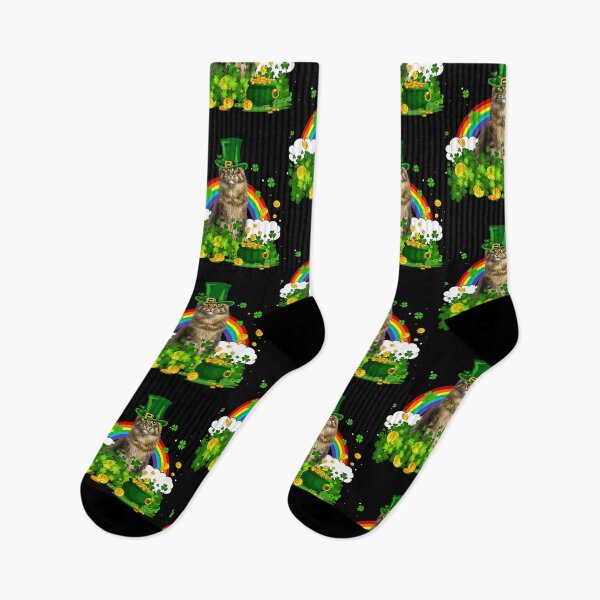 Item preview, Cat Rainbow Shamrock St Patricks Day Meowy Irish Gift designed and sold by BalladOfZeus.