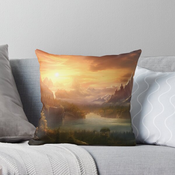 Item preview, Fantasy Landscape - Majestic Mountain Peaks designed and sold by Fantasy Masterpiece.