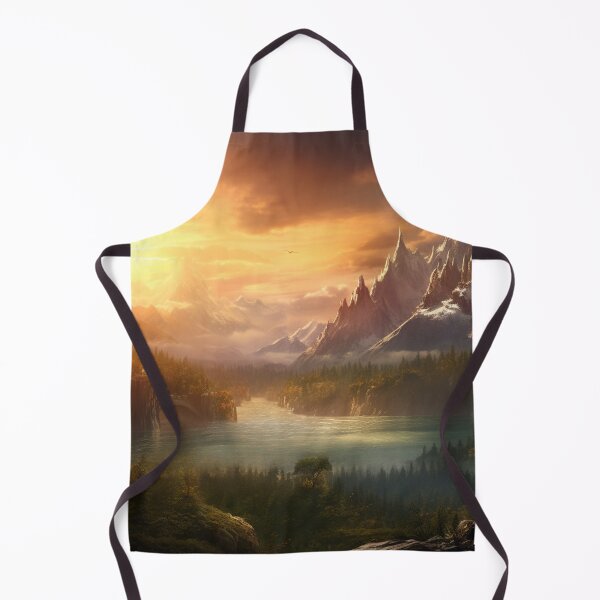 Item preview, Fantasy Landscape - Majestic Mountain Peaks designed and sold by Fantasy Masterpiece.