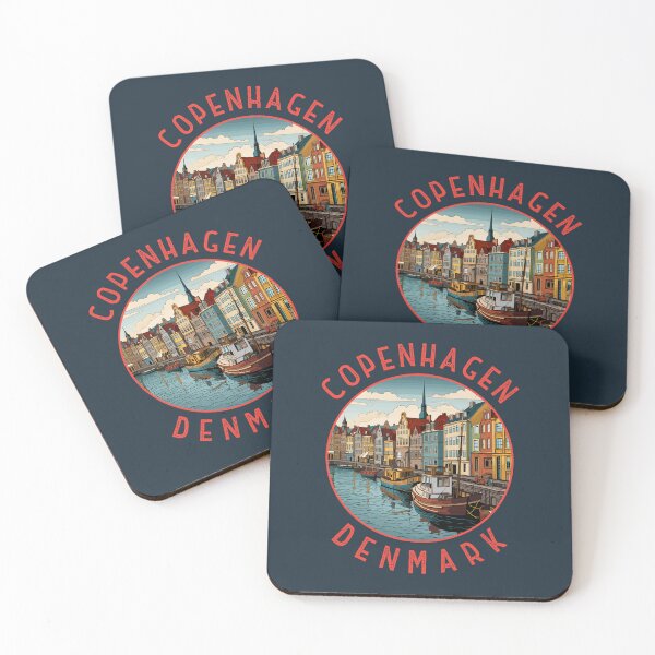 Item preview, Copenhagen Denmark Retro Distressed Circle designed and sold by KrisSidDesigns.