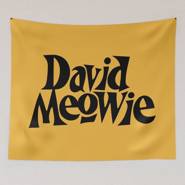Item preview, David Meowie logo designed and sold by marianabeldi.