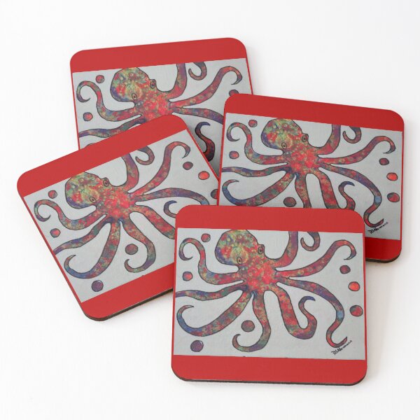 Item preview, Semi-abstract - Whimsical Juggling Octopus designed and sold by Dorothea Neumann.