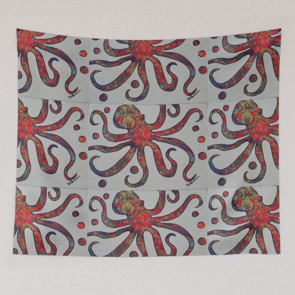 Item preview, Semi-abstract - Whimsical Juggling Octopus designed and sold by Dorothea Neumann.