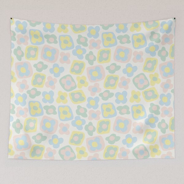 Item preview, BOHO BOXY MODERN FLOWER PATTERN PASTELS designed and sold by blomastudios.