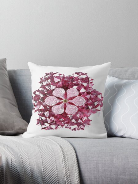 Eternal Bloom: Capturing the Essence of a Pink Rose in Pencil Throw Pillow
