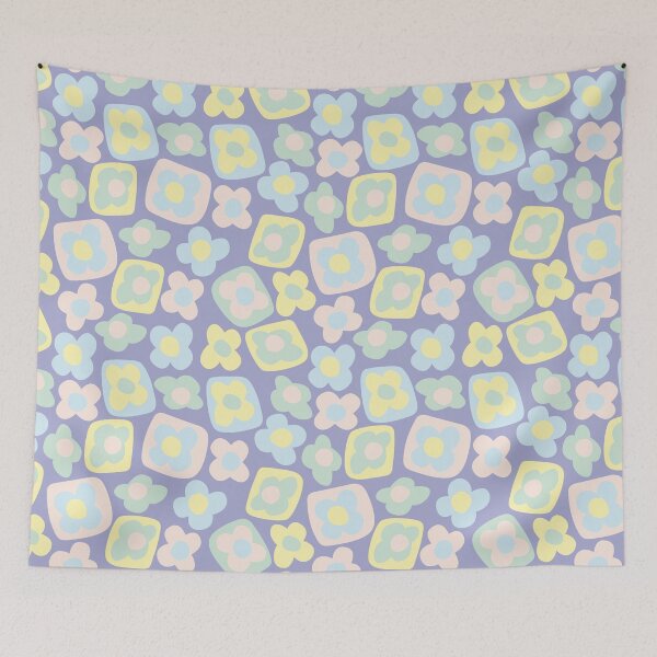 Item preview, BOHO BOXY MODERN FLOWER PASTEL PURPLE designed and sold by blomastudios.