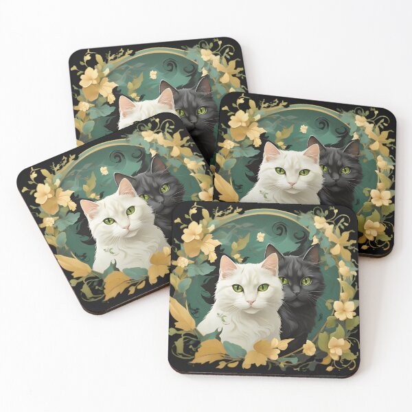 Item preview, black and white cats designed and sold by baspettersen.