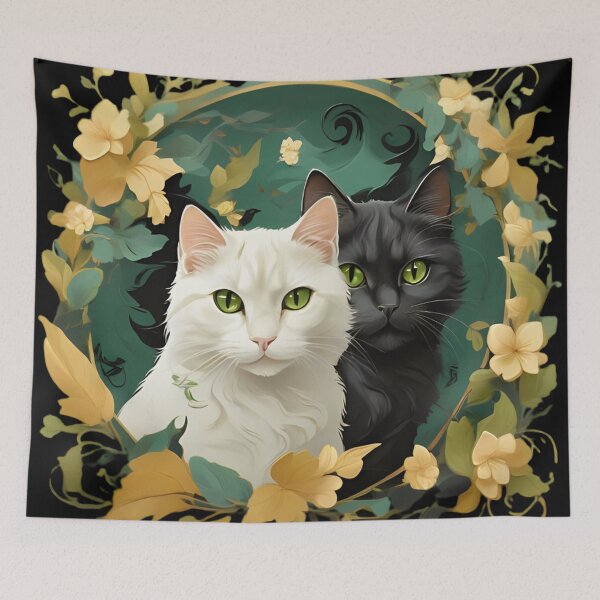 Item preview, black and white cats designed and sold by baspettersen.