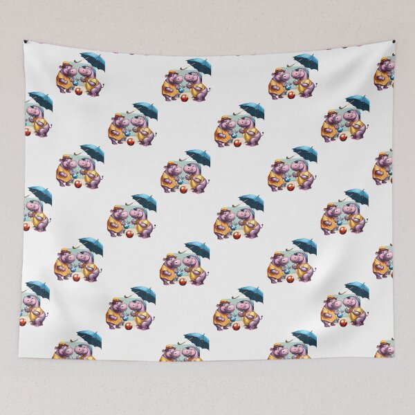 Item preview, joy, umbrella, hippopotamus, friendship, designed and sold by LYDIA0304.
