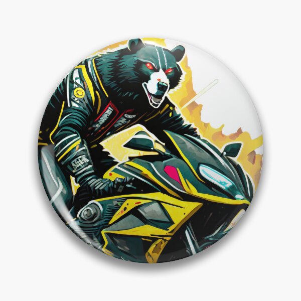 Item preview, Crazy Bear Rider on a Motorcycle designed and sold by BADESIGNZZ.