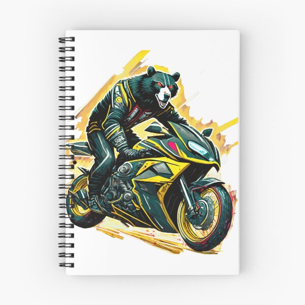 Item preview, Crazy Bear Rider on a Motorcycle designed and sold by BADESIGNZZ.