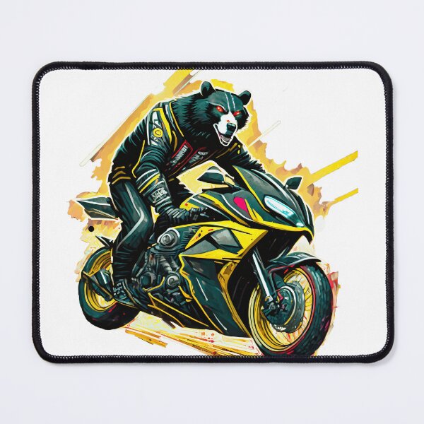 Item preview, Crazy Bear Rider on a Motorcycle designed and sold by BADESIGNZZ.