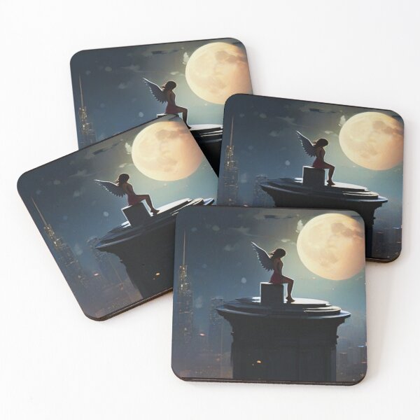 Item preview, Angel meditation in the night designed and sold by CamiloAldas.