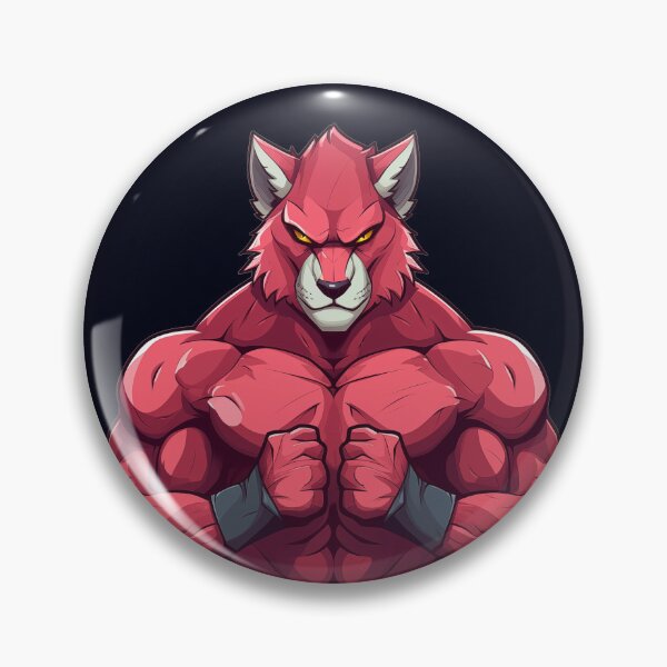 Aperçu de l'œuvre Loup musclé rouge - Force écarlate créée et vendue par TheShadowD.