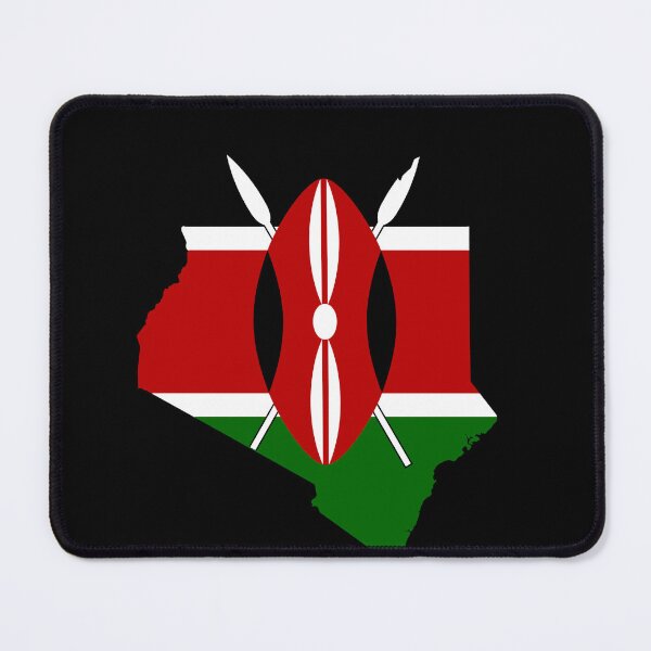 Item preview, Flag Map of Kenya designed and sold by feether-store.