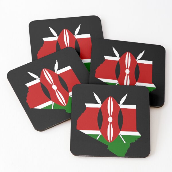 Item preview, Flag Map of Kenya designed and sold by feether-store.
