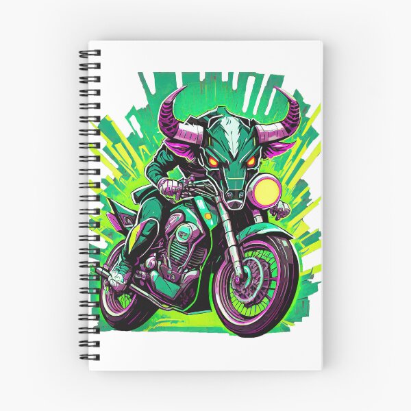 Item preview, Toro verde y su moto designed and sold by BADESIGNZZ.