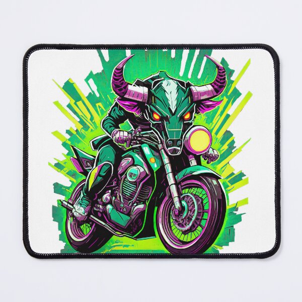 Item preview, Toro verde y su moto designed and sold by BADESIGNZZ.