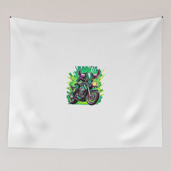 Item preview, Toro verde y su moto designed and sold by BADESIGNZZ.