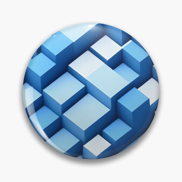 Item preview, Light blue 3D cubes designed and sold by RAIDEN-BLACK.