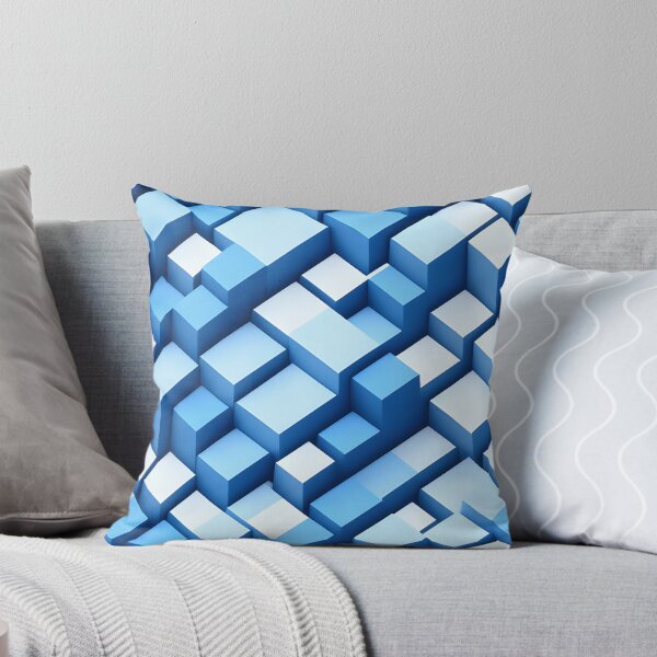 Item preview, Light blue 3D cubes designed and sold by RAIDEN-BLACK.