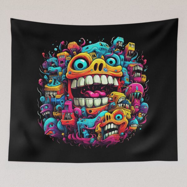 Item preview, Smile Bad Trip, Creature Designs, Acid Smile, Psychedelic Fashion, Acid Puppet, Trippy Styles, Funny Monster designed and sold by psytrancedesign.