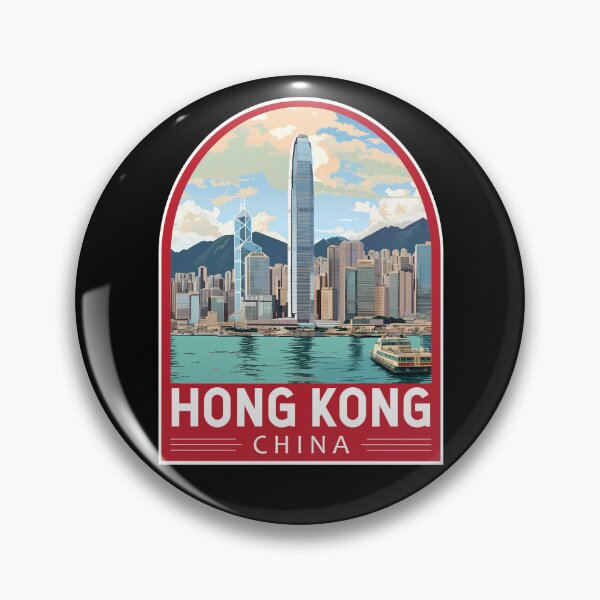Item preview, Hong Kong China Travel Art Emblem designed and sold by KrisSidDesigns.