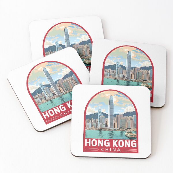 Item preview, Hong Kong China Travel Art Emblem designed and sold by KrisSidDesigns.