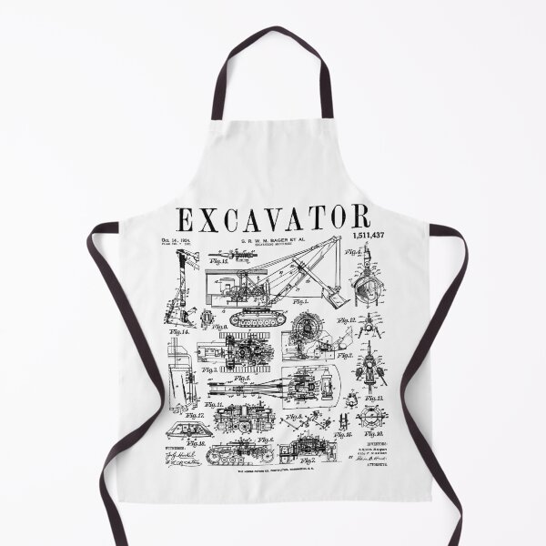 Item preview, Excavator Digger Heavy Equipment Operator Vintage Patent designed and sold by GrandeDuc.