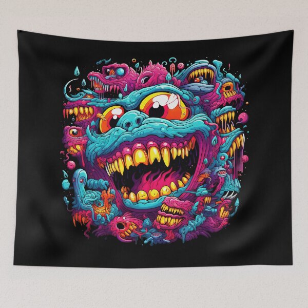 Item preview, Smile Bad Trip, Creature Designs, Acid Smile, Psychedelic Fashion, Acid Puppet, Trippy Styles, Funny Monster designed and sold by psytrancedesign.