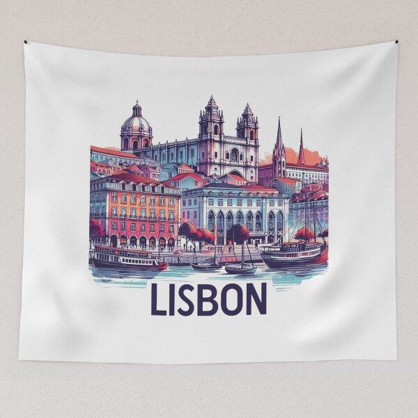 Item preview, LISBON Watercolor designed and sold by PaintMeWorld.