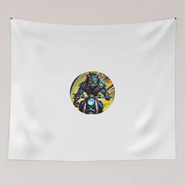 Item preview, Samurai Panther on a Bike designed and sold by BADESIGNZZ.