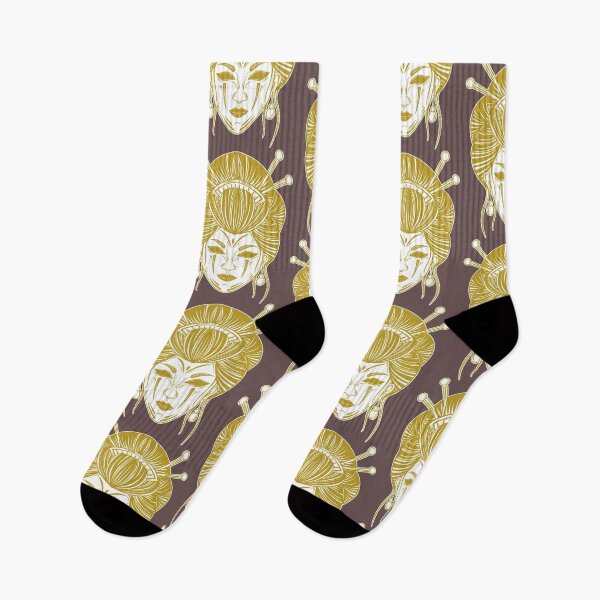 Item preview, FROM THE SERIES OF GOLD JAPANESE MASKS FOR WOMEN designed and sold by infinitearte.
