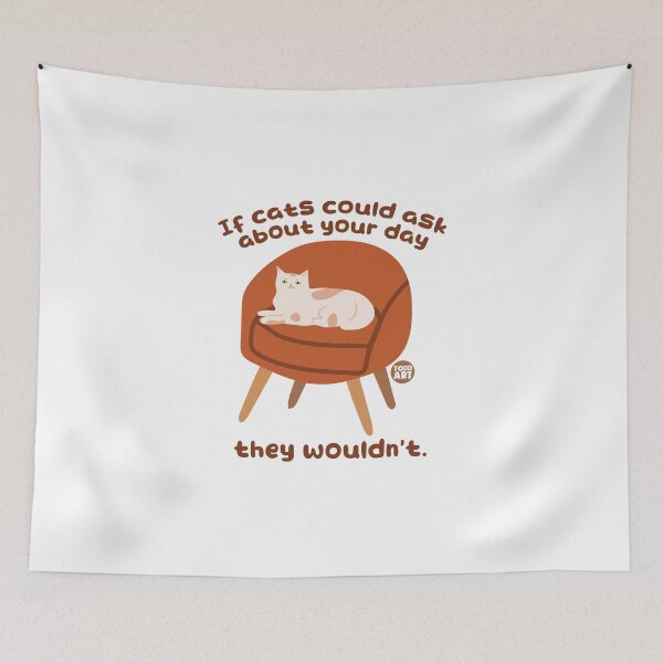 Item preview, CAT ASK ABOUT YOUR DAY designed and sold by TODD GOLDMAN.